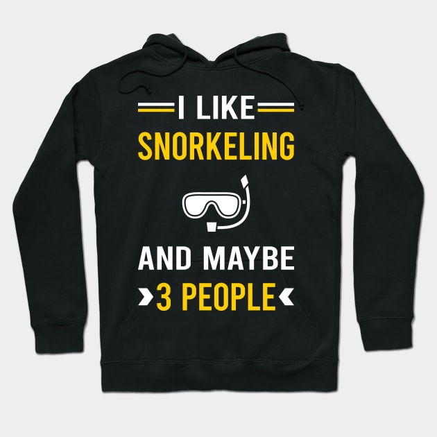 3 People Snorkeling Snorkelling Snorkel Snorkeler Hoodie by Good Day